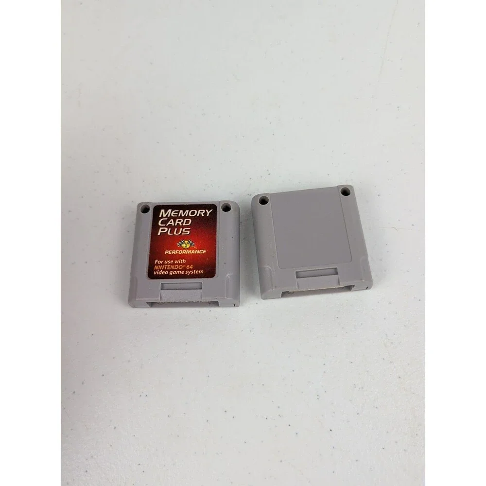 N64 Memory Card Plus Nintendo 64 Performance Authentic Genuine Lot Of 2